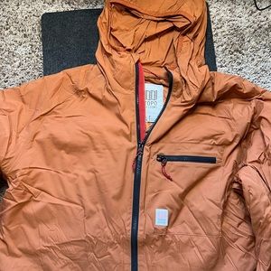 Topo designs burnt orange puffer full zip jacket *packable